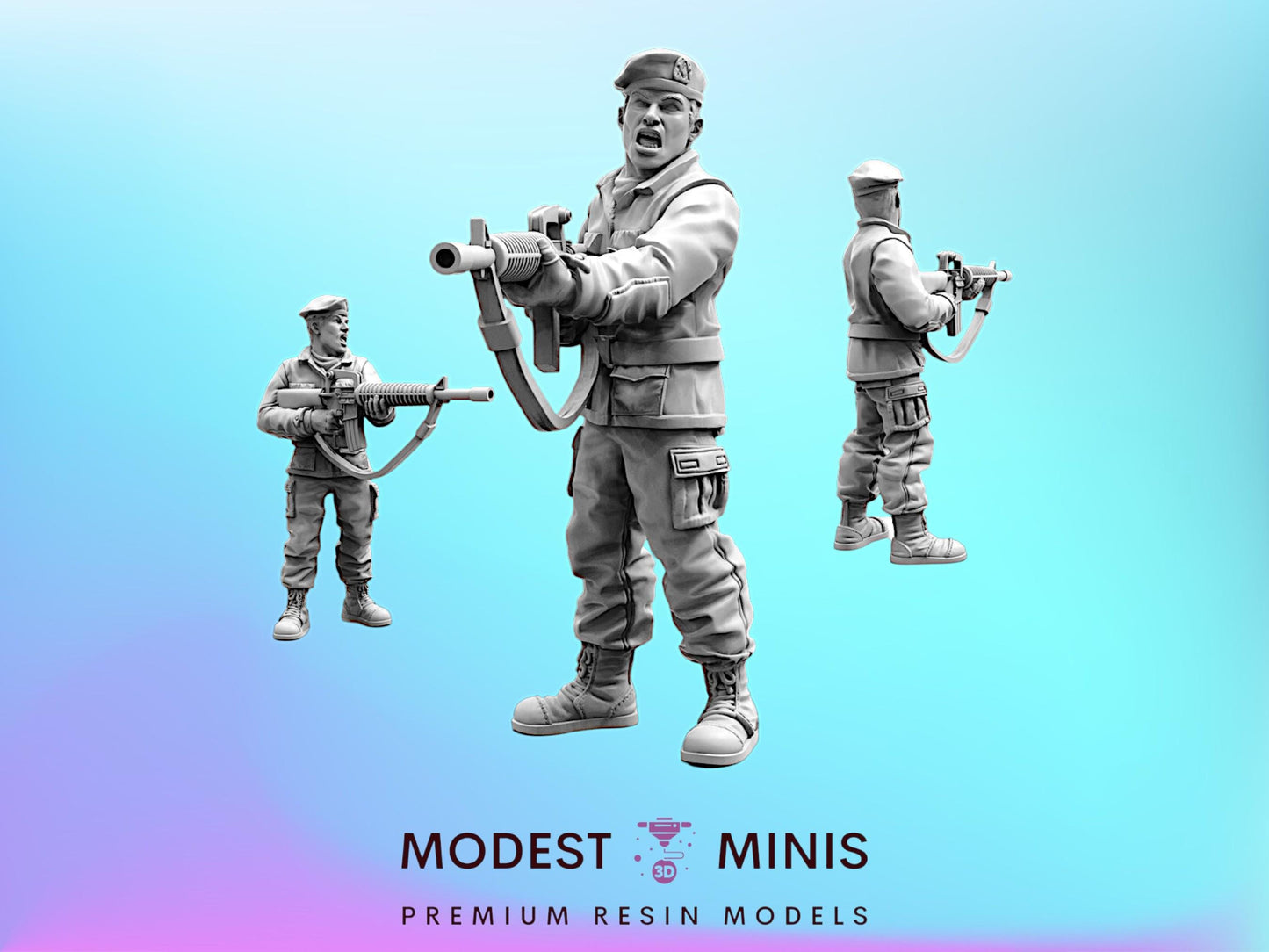 Military Police Entrance Guard A - Resin 3D Print Alien Miniature | RPG | Sci fi | Cyberpunk | Role Playing | DnD | Papsikel Star Entrance
