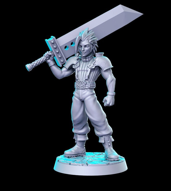 Zack - 32mm Scale DnD Miniature | Dungeons and Dragons | JRPG Mini - RN Estudio