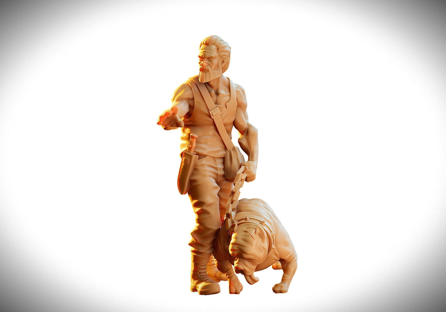 Survivor Blind Man and Dog | 28mm - 100mm Scale Resin Mini | Zombicide | Vaultz