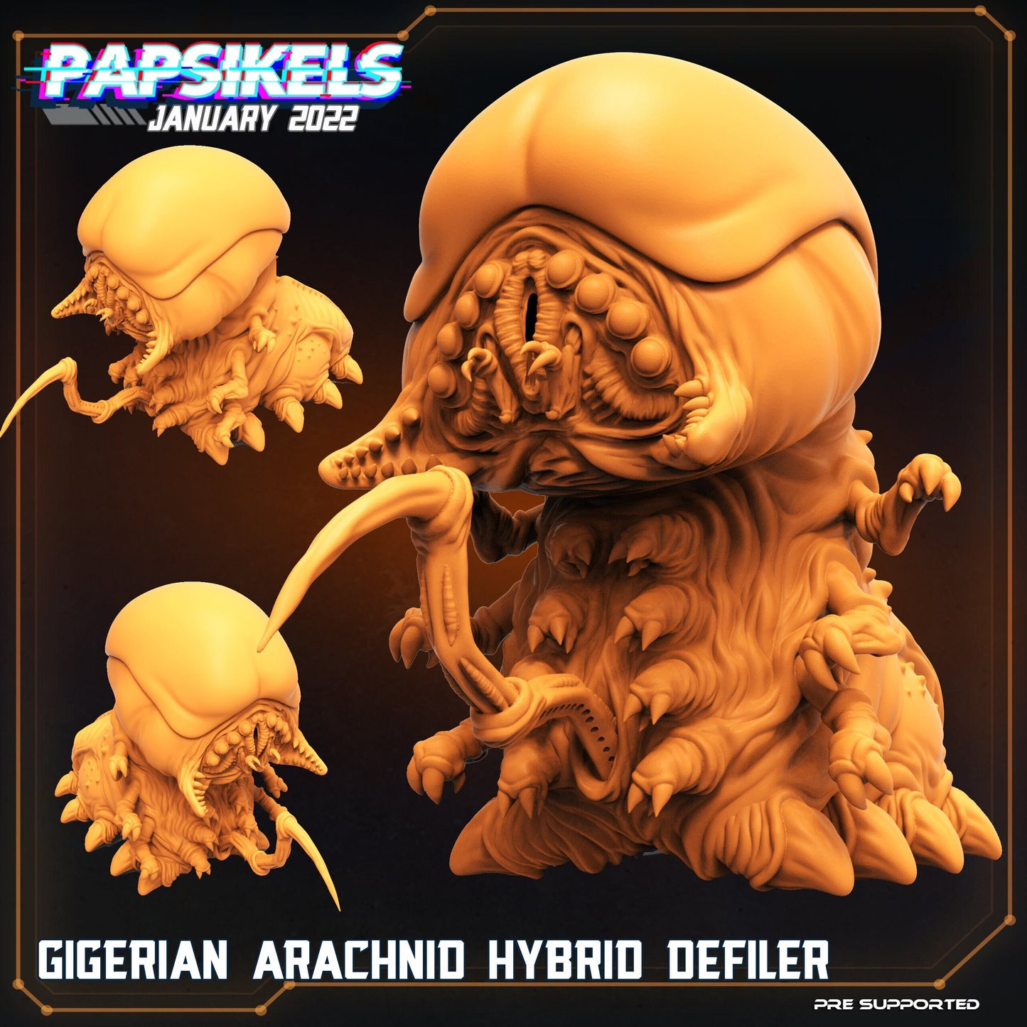 Alien Arachnid Hybrid Defiler - 32mm Scale Alien Miniature | RPG | Sci fi | Cyberpunk | Role Playing | DnD | Papsikel