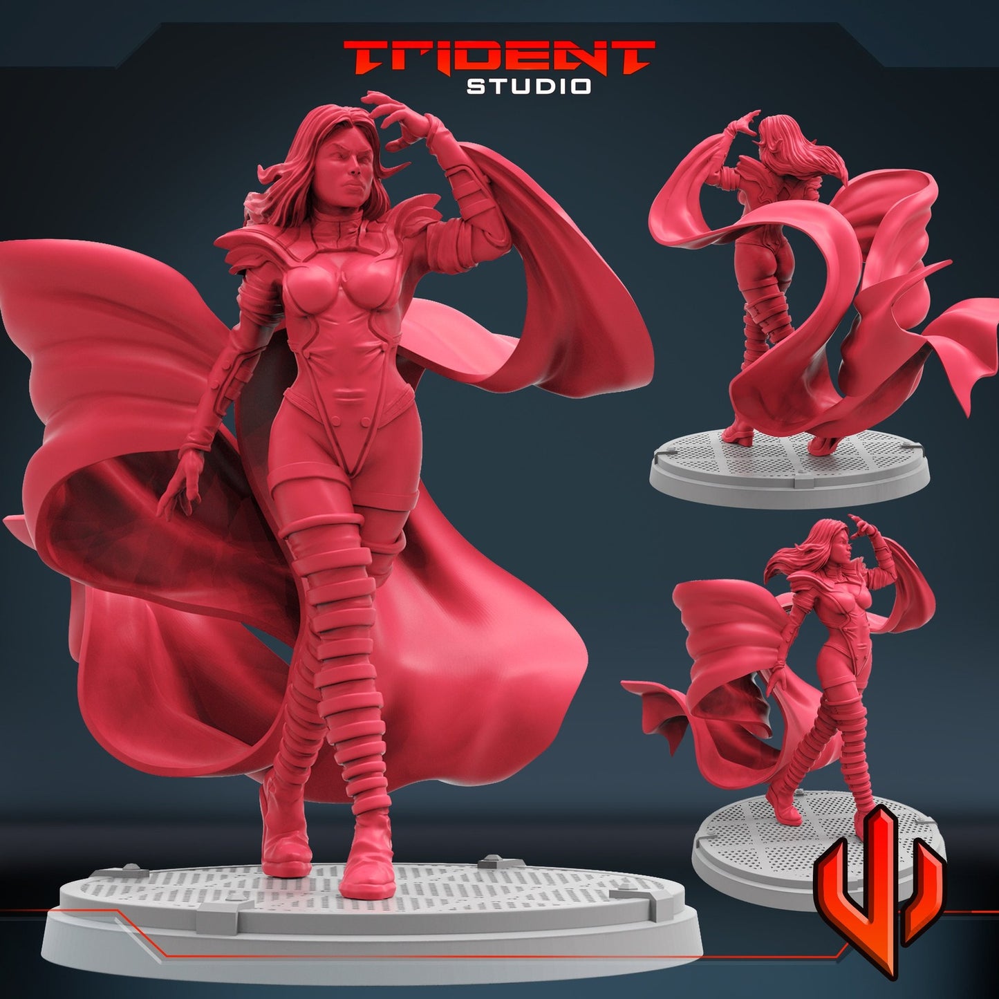 Phoenix Frost White Queen- 40mm Miniature | Crisis Protocol Proxy | Trident