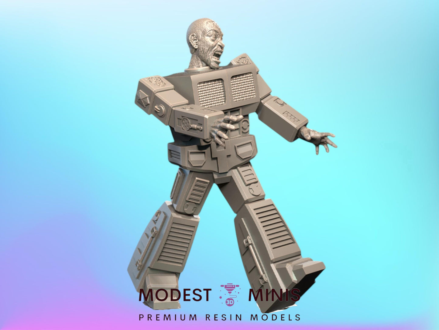 Robot B Zombie - 28mm 30mm 32mm - Wasteland | Zombicide | Walking Dead | Zombie Con