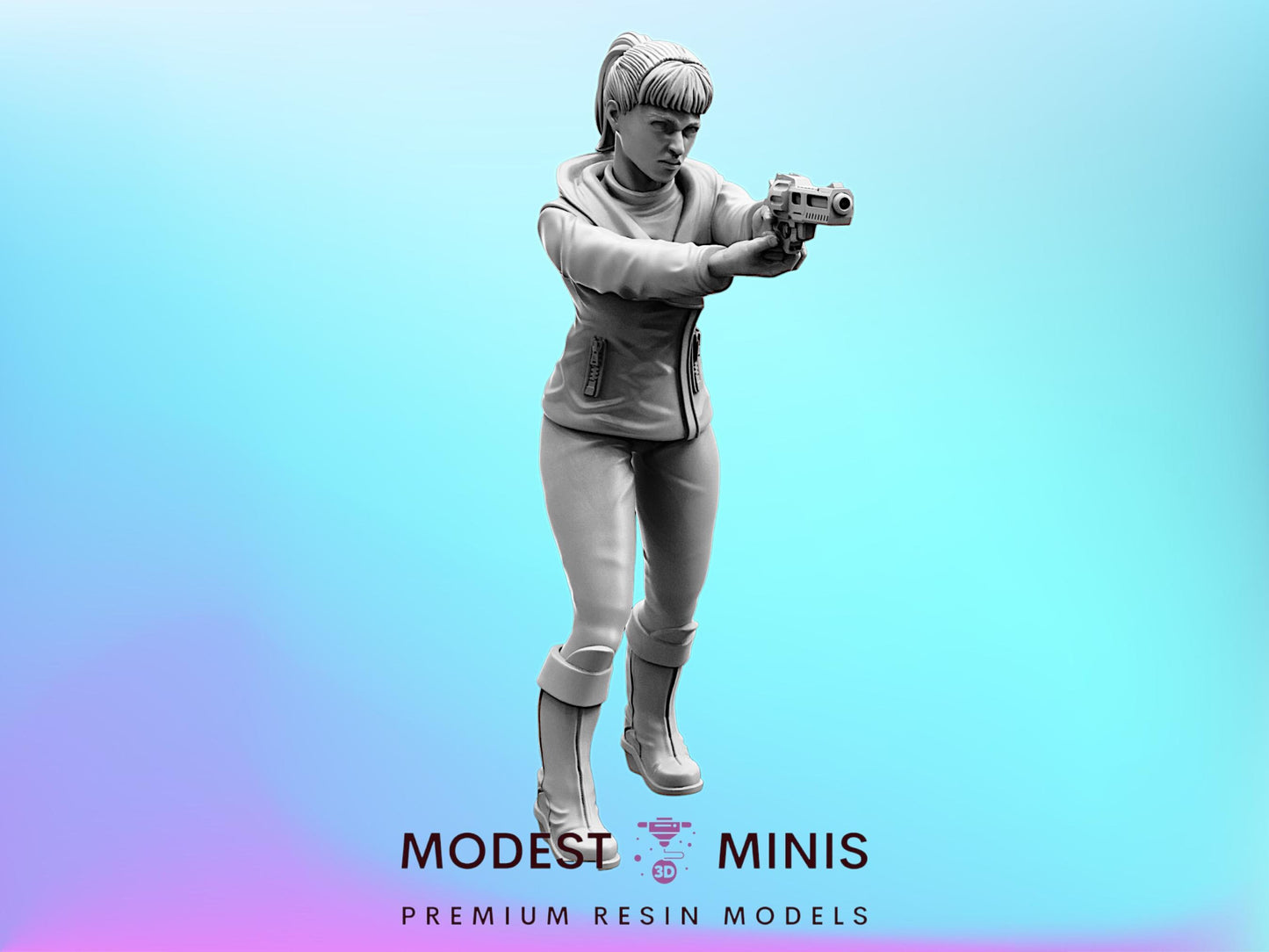 Replicant Company Assassin - 28mm 32mm 40mm Scale Cyberpunk Miniature | Blade Runner | | Papsikels