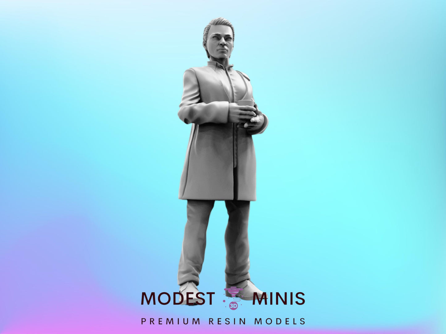 Replicant Retirement Lieutenant - 28mm 32mm 40mm Scale Cyberpunk Miniature | Blade Runner | | Papsikels