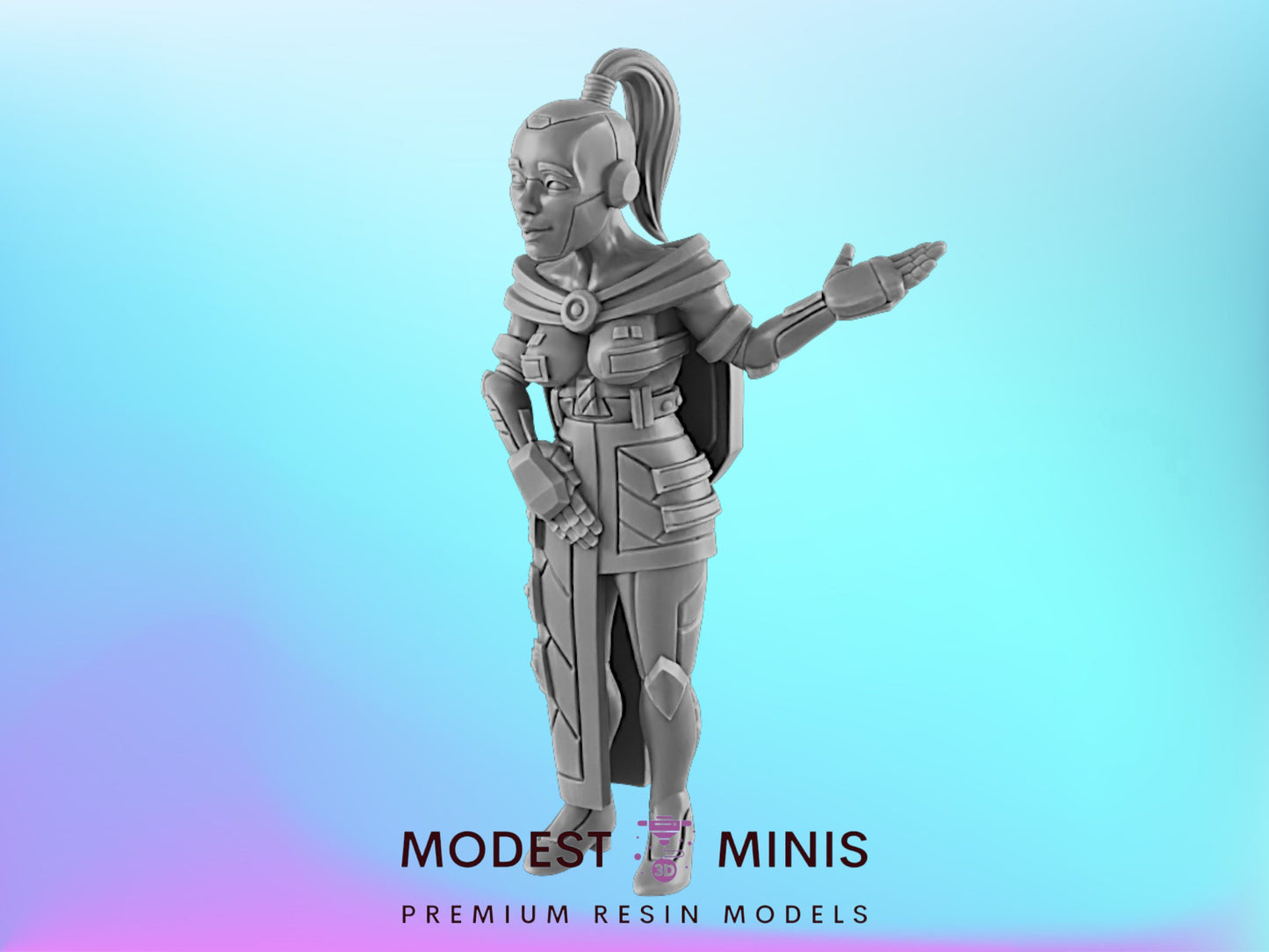 Android Server | 25mm - 75mm Scale | DnD | EC3D Cyberpunk Mini | Ghost City