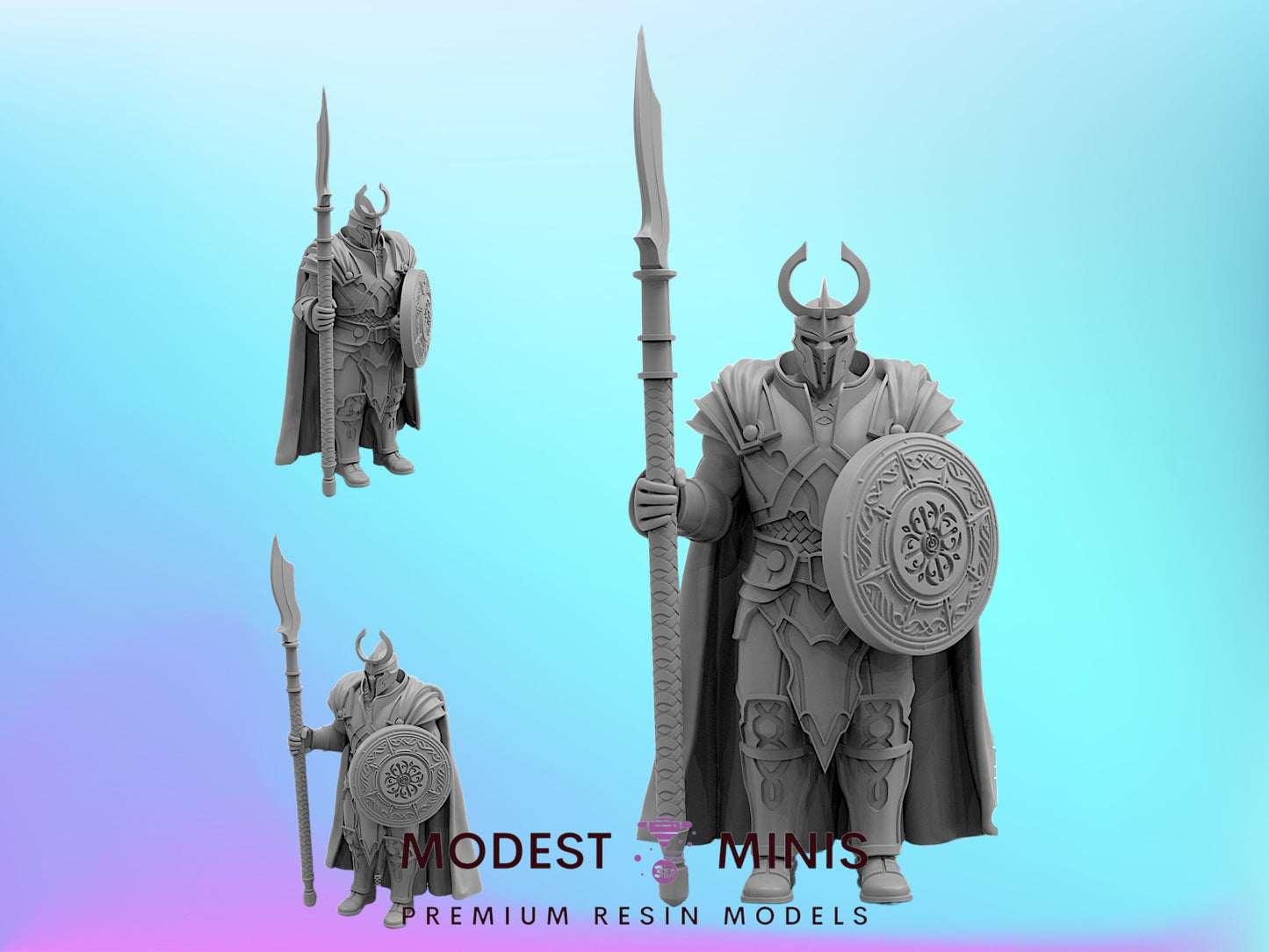 Asgardian Spear Knight | 32mm - 40mm Mini | Crisis Protocol Proxy | Superhero | Trident