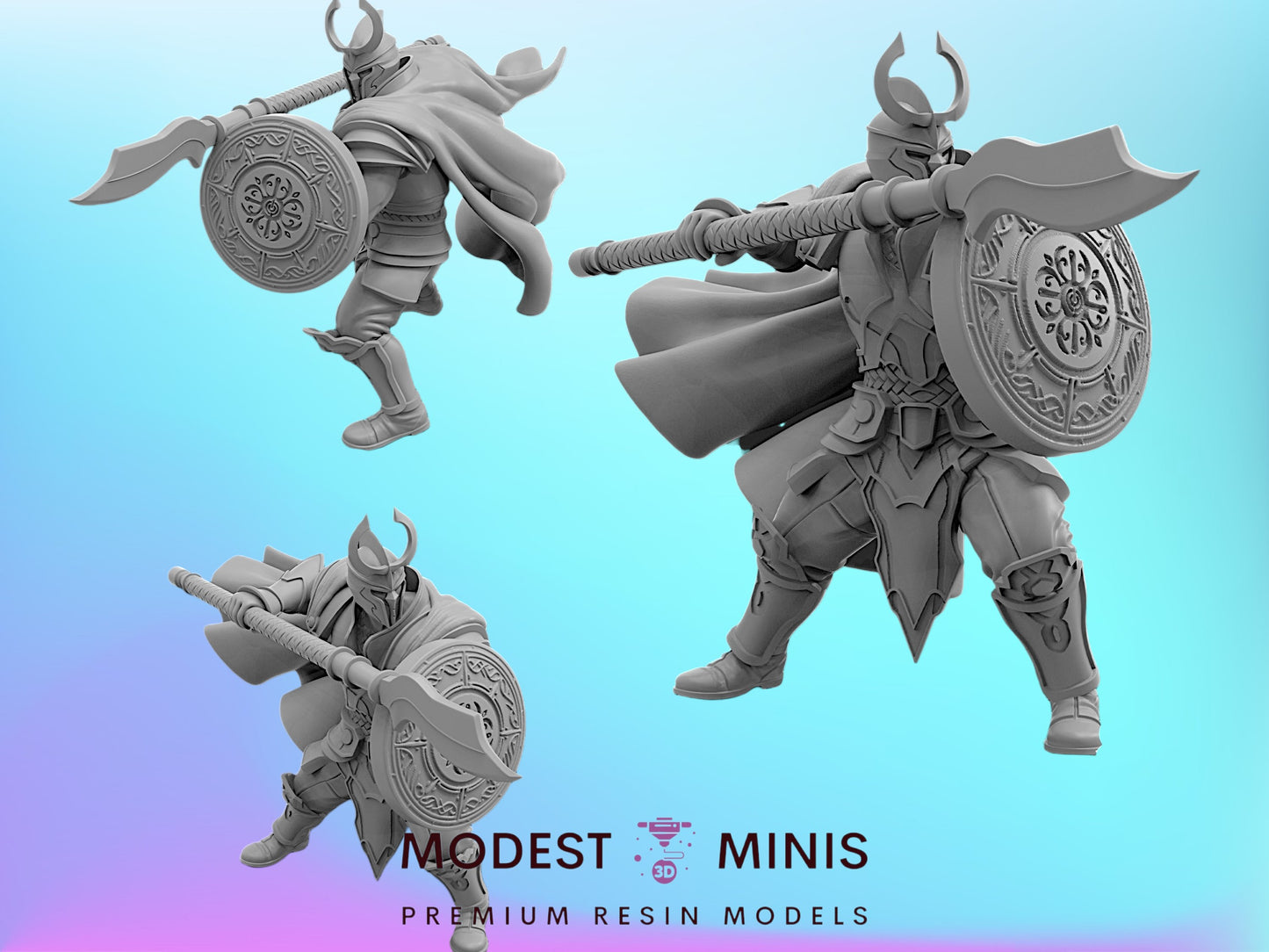 Asgardian Spear Knight 4 | 32mm - 40mm Mini | Crisis Protocol Proxy | Superhero | Trident