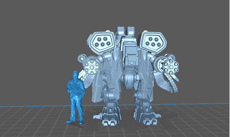 Human Armored Assault Walker AA Interceptor - 32mm Scale Cyberpunk Shadowrun | Papsikels