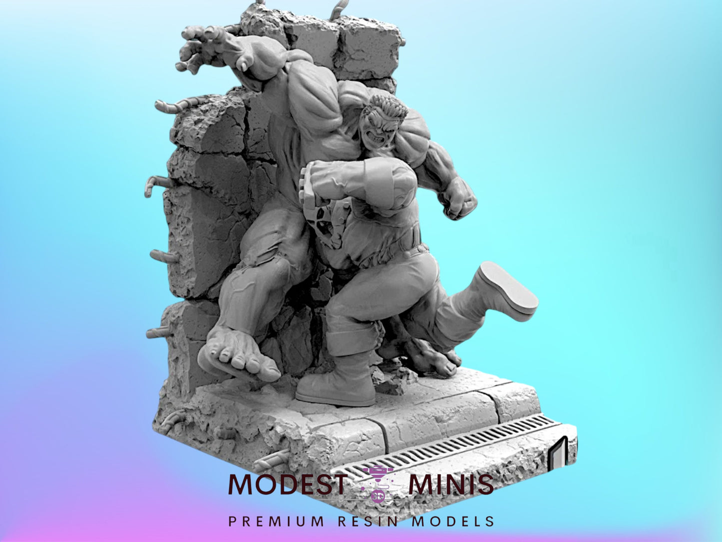 Big Red vs Bulldozer - 40mm Miniature | Crisis Protocol Proxy | Trident
