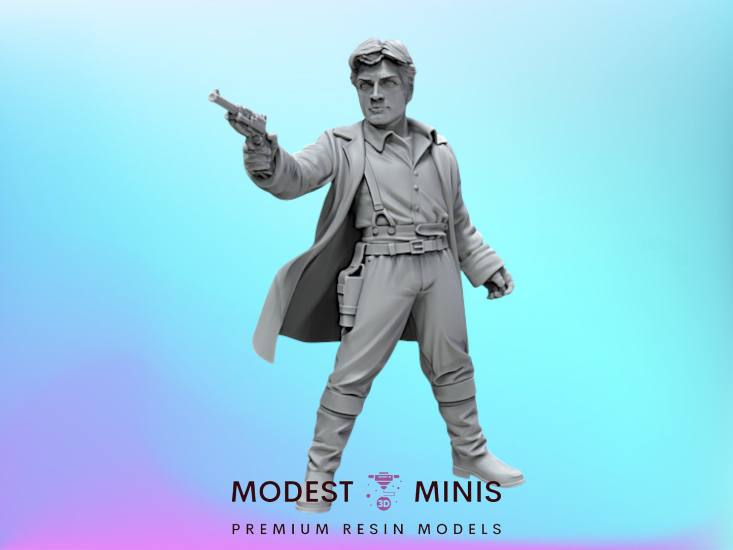 Browncoat Captain - 28mm - 40mm Scale | D&D | Firefly Mini