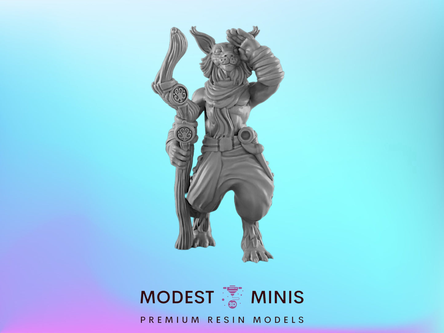 Catfolk Guide | 25mm - 75mm Scale | DnD | EC3D Fantasy Mini | Everyday Heroes