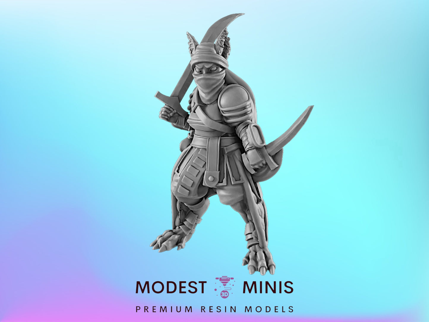 Catfolk Assassin Female | 25mm - 75mm Scale | DnD | EC3D Fantasy Mini | Everyday Heroes