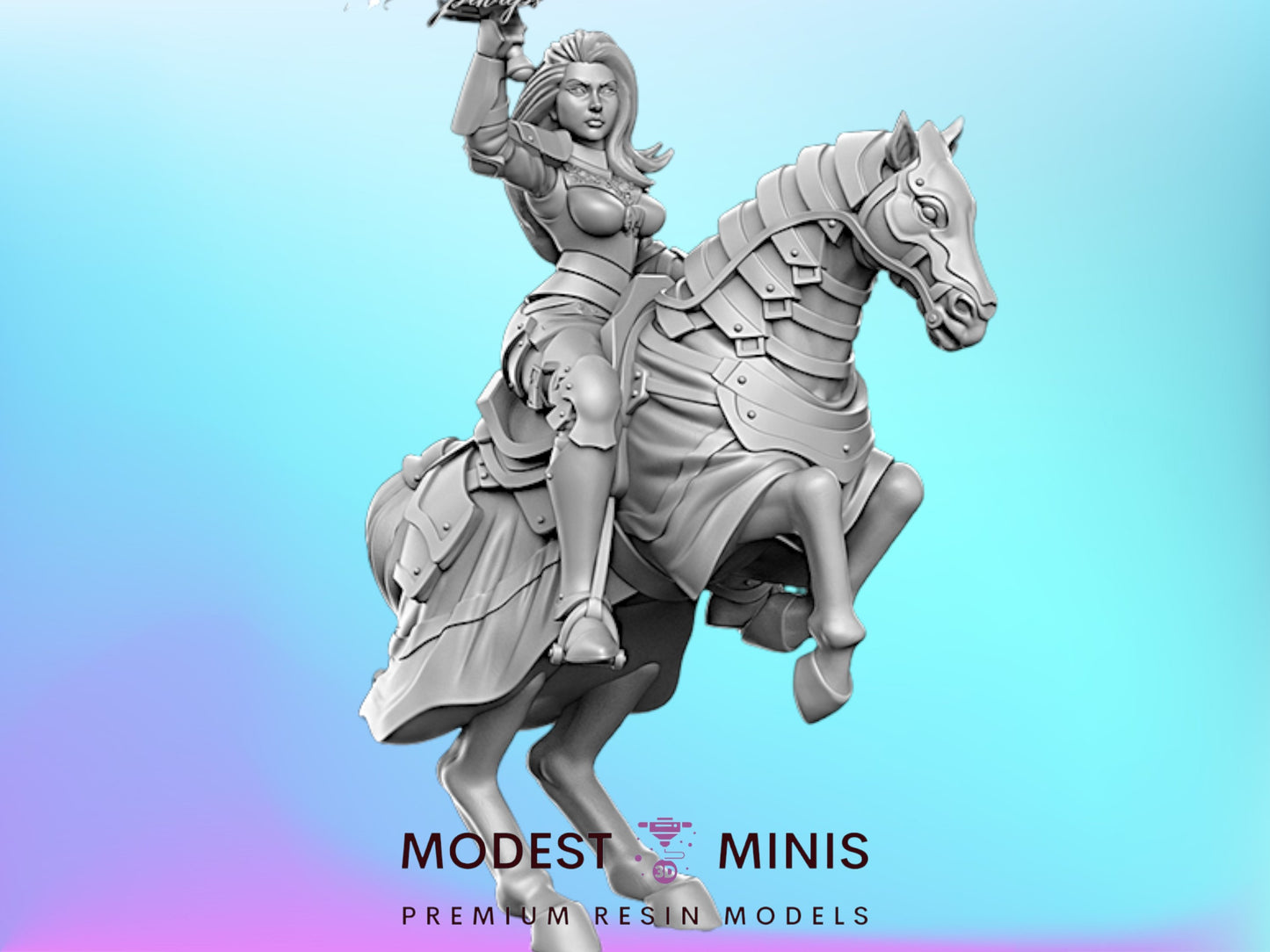 Cavalier Dungeon Pinups - 28mm 32mm Scale DnD Miniature | RN Estudio