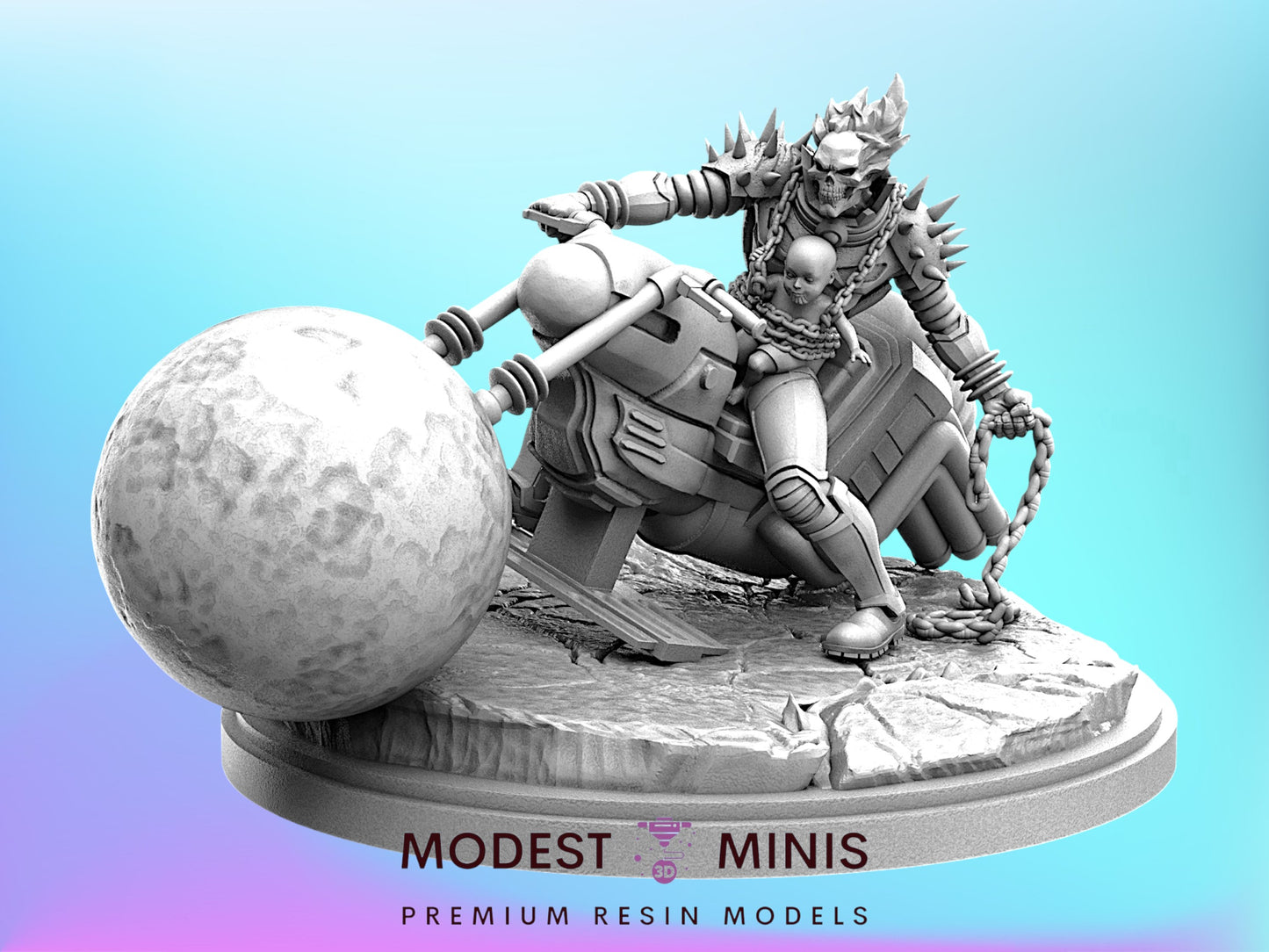 Cosmic Castle | Ghostrider Proxy 32mm - 40mm Mini | DnD Mini | Superhero | C27