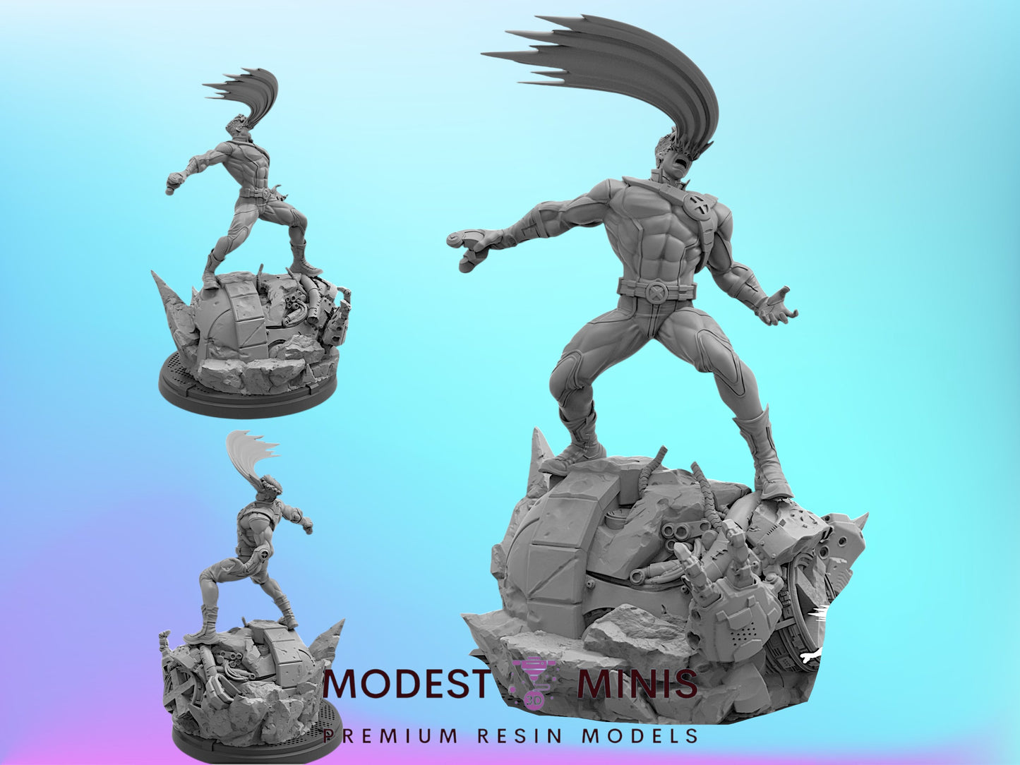 Optic Rivals | 32mm - 40mm Mini | Crisis Protocol Proxy | Superhero | Trident
