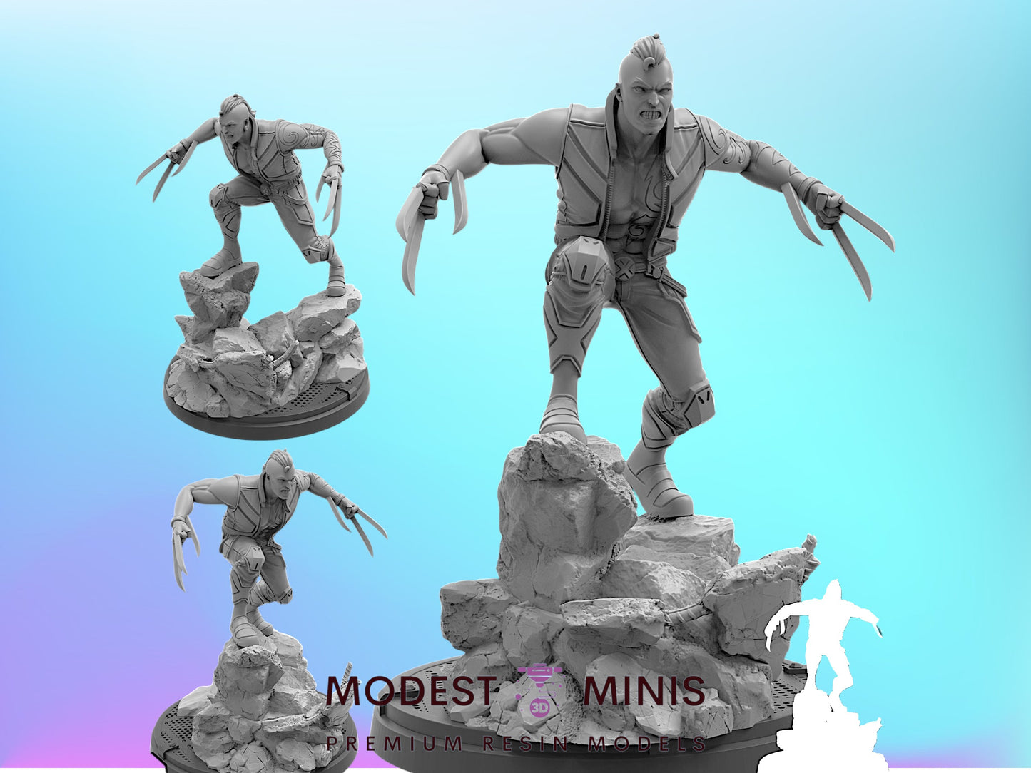 Daken | 32mm - 40mm Mini | Crisis Protocol Proxy | Superhero | Trident