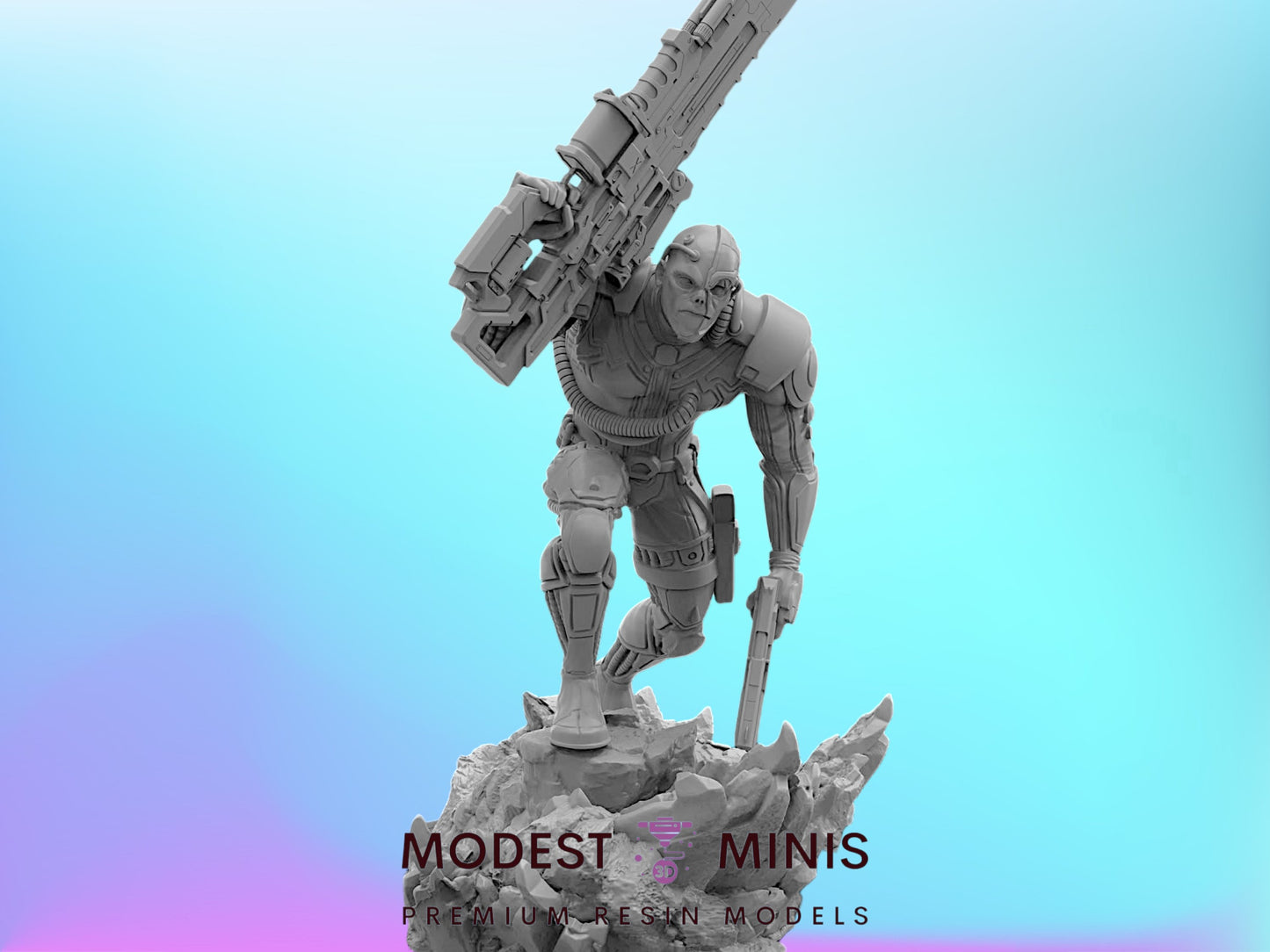 Deathlok | 32mm - 40mm Mini | DnD Mini | Superhero | Trident