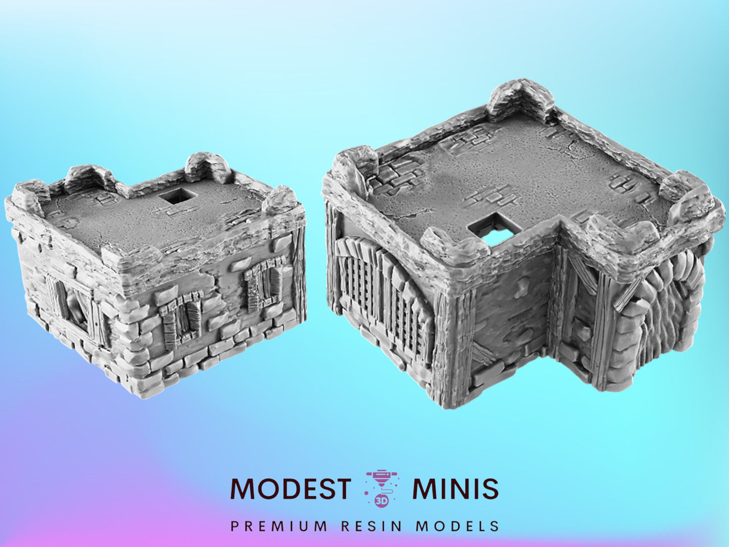 Small Desert Houses | 28mm - 40mm Scale | Desert Terrain | Scatter | EC3D