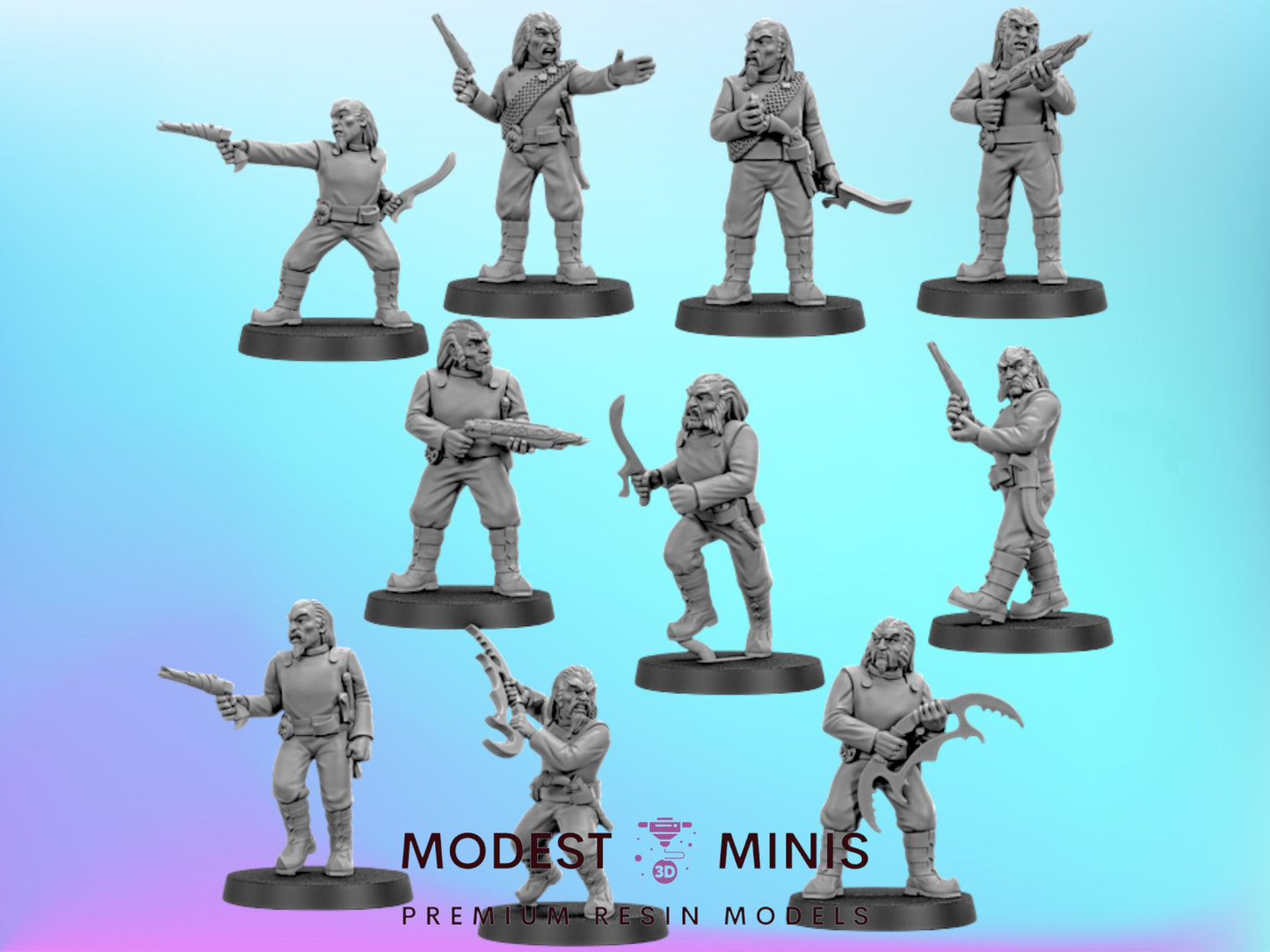 Dorngon Raiders - 28mm - 75mm Scale | Sci Fi | Star Trek Mini