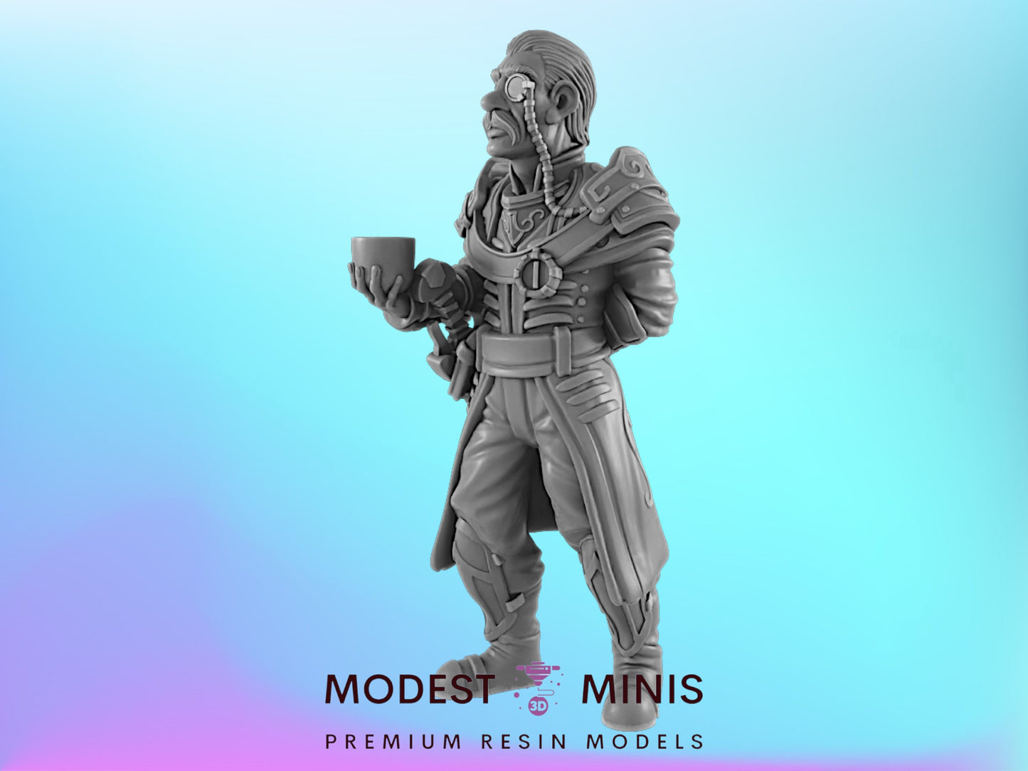 Fancy Officer | 25mm to 100mm Steampunk Mini | DnD | EC3D