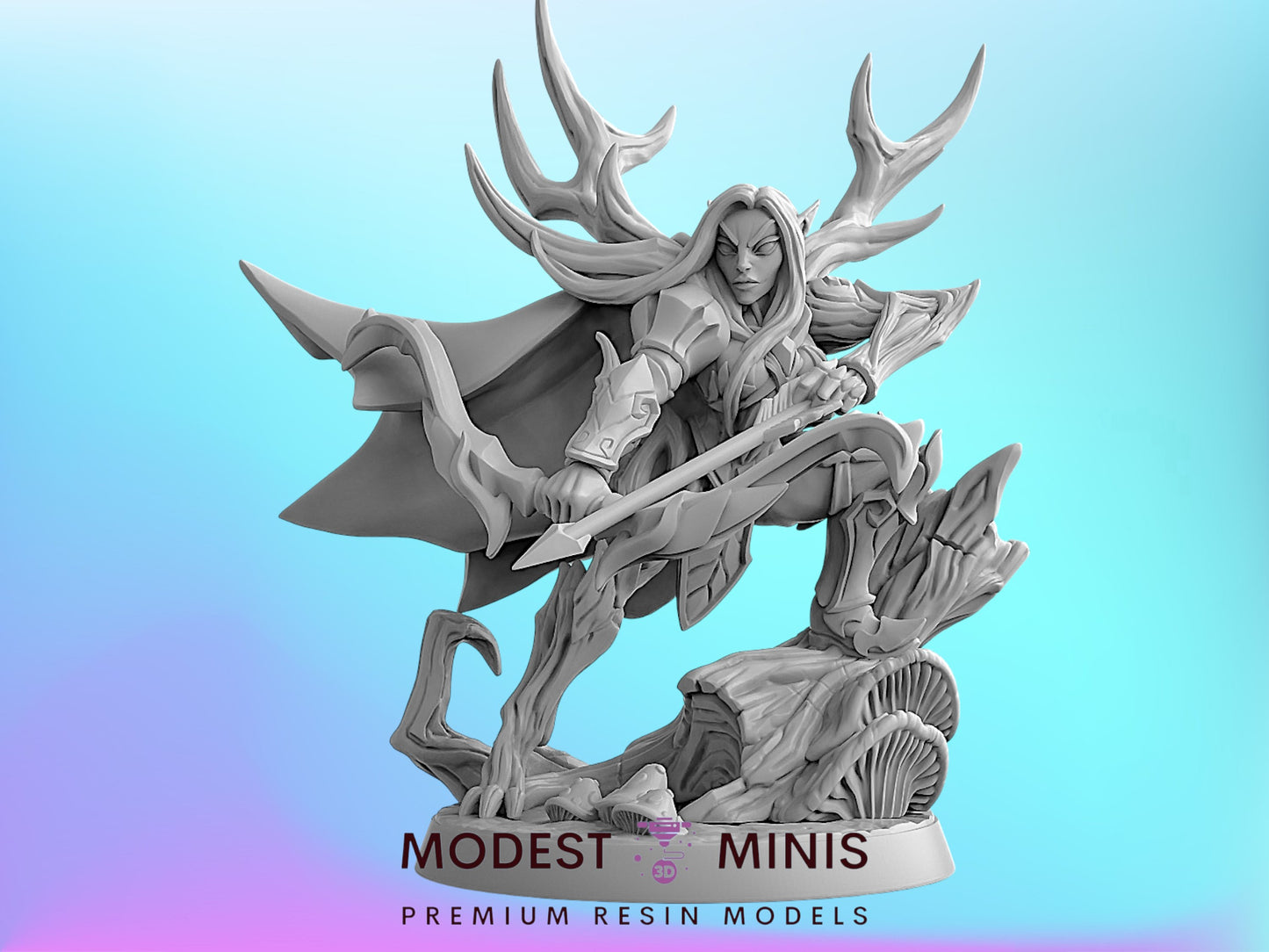 Feralia Wood Elf | 28mm - 75mm Scale Resin Minis | DnD | Artisan Guild Sylvan Knights