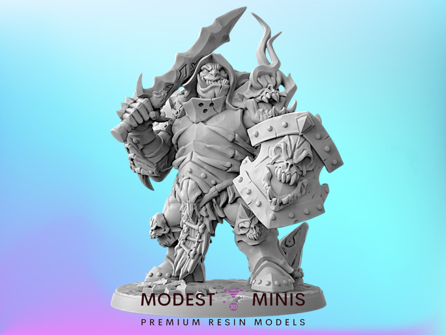 Frostmetal F Ogre | 28mm - 75mm Scale Resin Minis | DnD | Artisan Guild