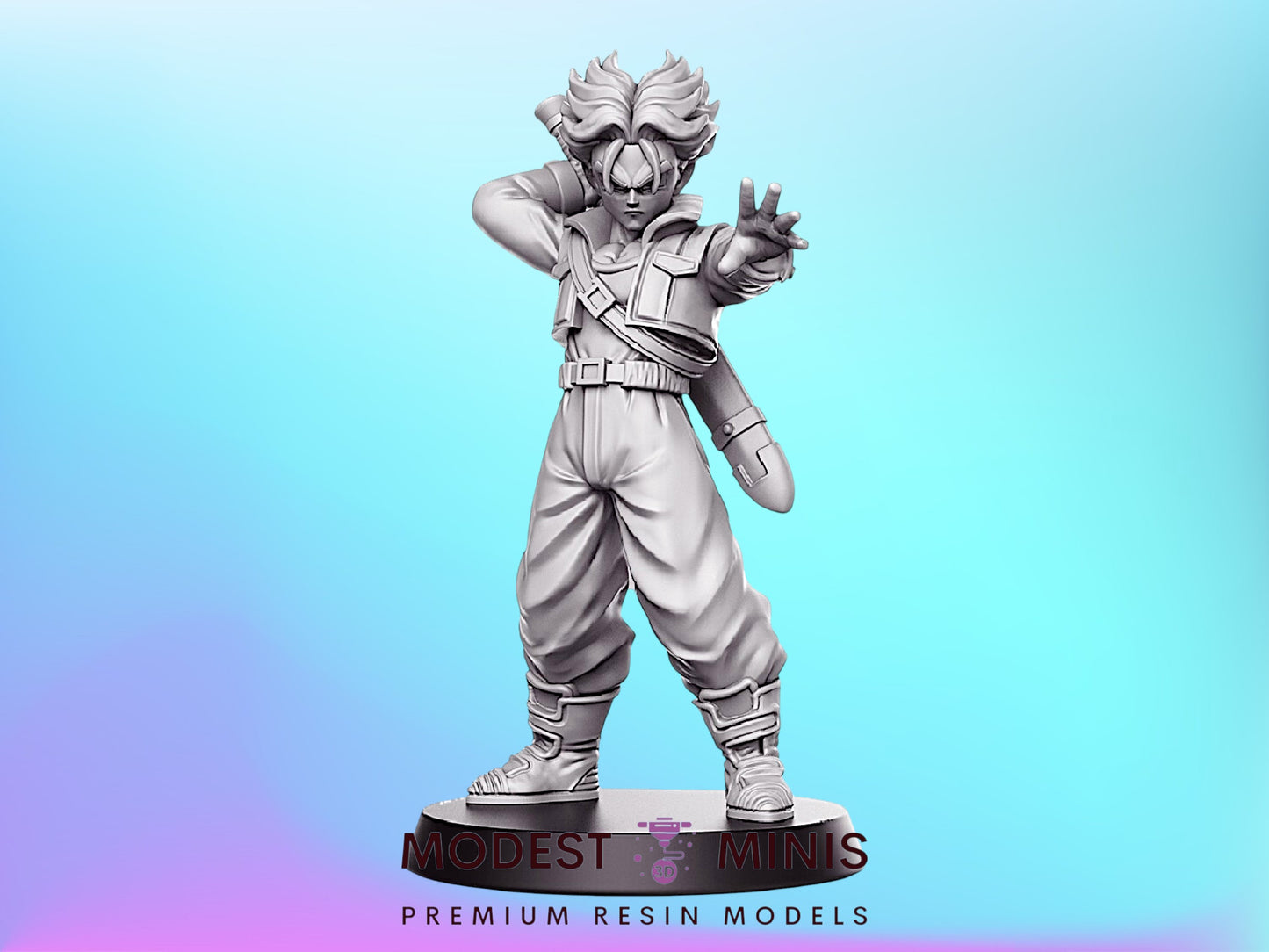 DBZ Future Warrior - 32mm Scale DnD Miniature | Anime | JRPG Mini - RN Estudio