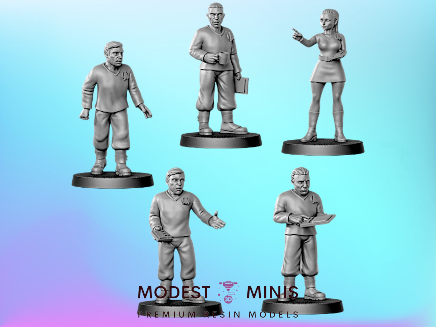 General Crew - 28mm - 75mm Scale | Sci Fi | Star Trek Mini