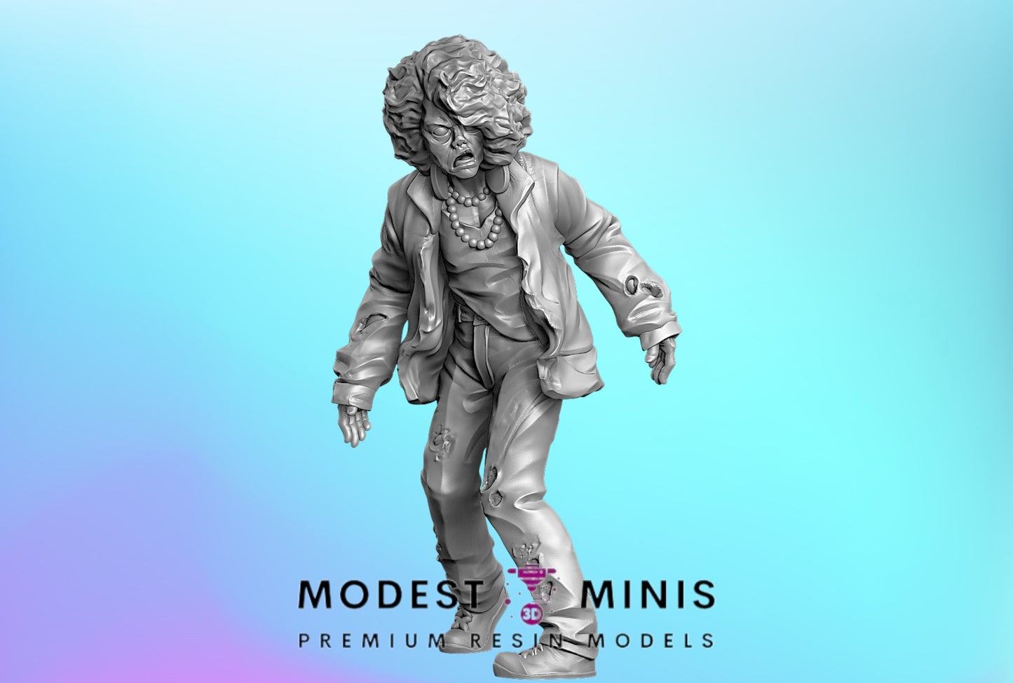 Good Old Days Zombie 1 | 28mm - 100mm Scale Resin Mini | Zombicide | Vaultz