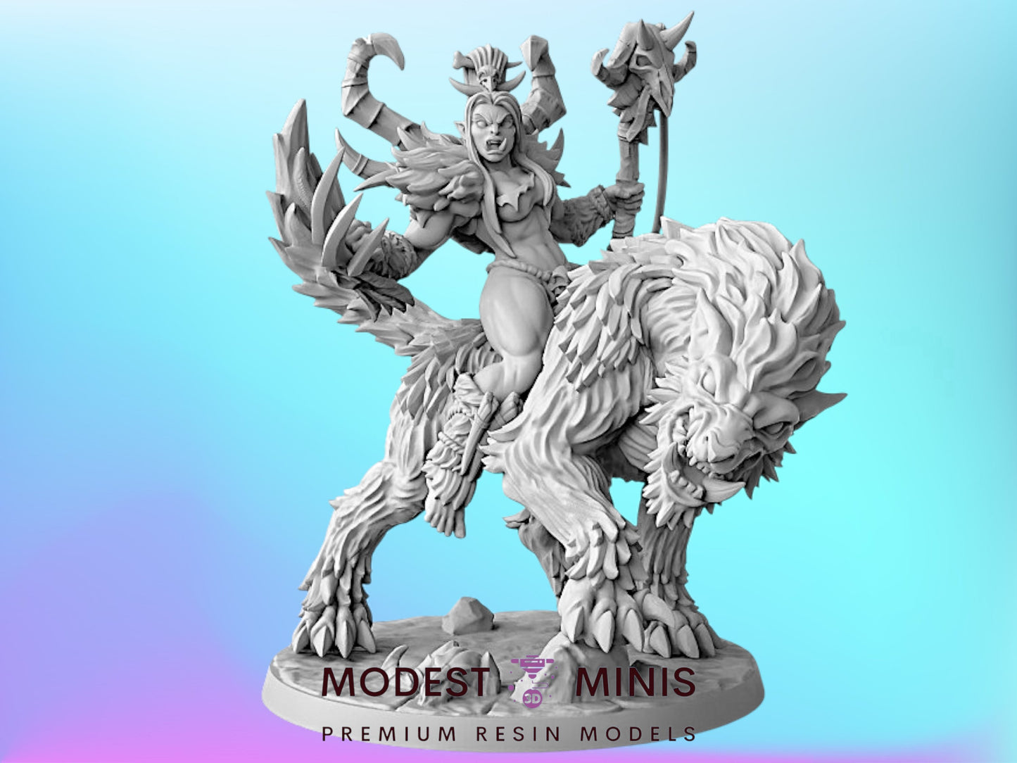 Gorefang and Orc Vesdra| 28mm - 75mm Scale Resin Minis | DnD | Artisan Guild