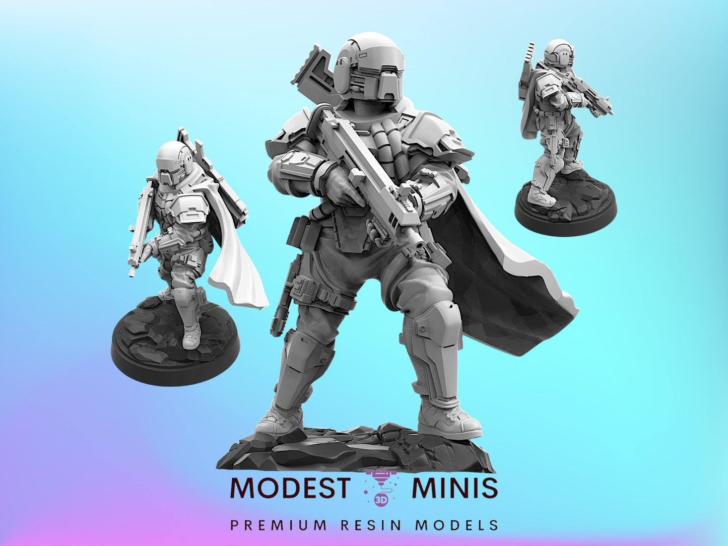Democracy Troopers 02 Heavy Ops 5 - 32mm Scale Sci Fi Helldivers Proxy | Papsikels