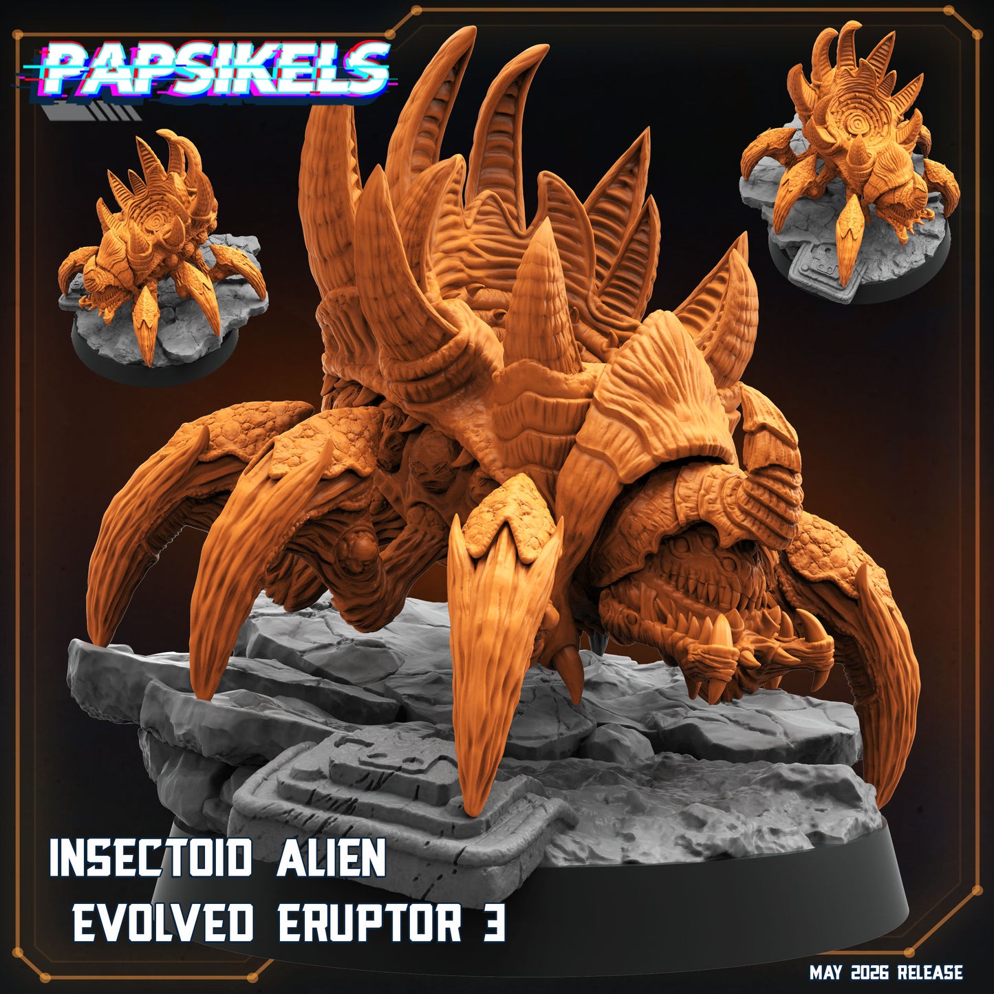 Insectoid Alien Evolved Eruptors - 32mm Scale Sci Fi Starcraft | Papsikels