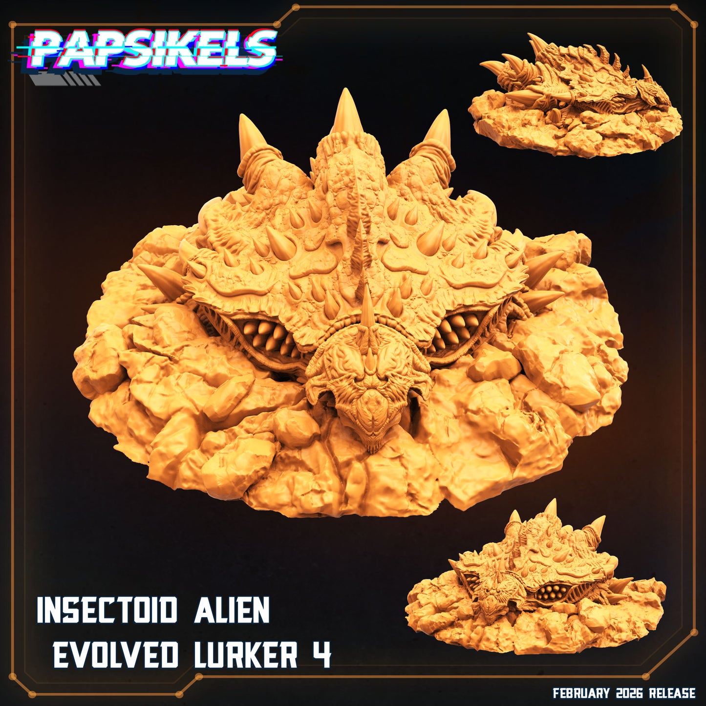 Evolved Lurkers | 28mm+ Scale Miniature | Sci fi | Papsikels