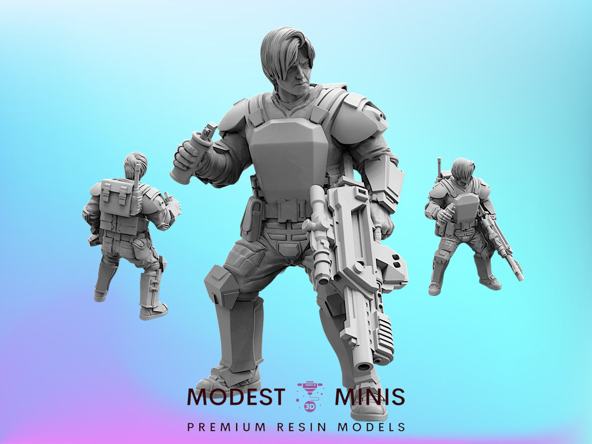Colonial Marine Ryan Kennedy - 28mm - 100mm Scale Alien Miniature | Papsikels