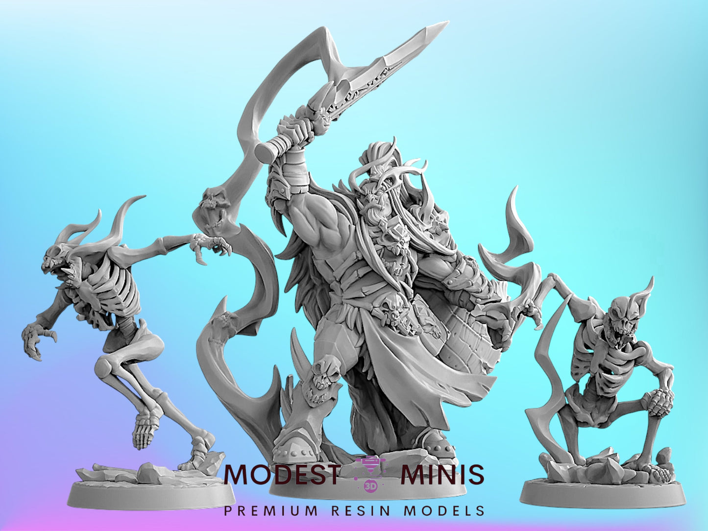 Kentargh Orc Necromancer | 28mm - 75mm Scale Resin Minis | DnD | Artisan Guild Frostmetal