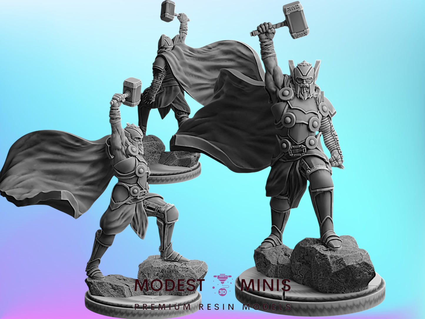 King Thor | 32mm - 40mm Mini | Crisis Protocol Proxy | Superhero | Legion