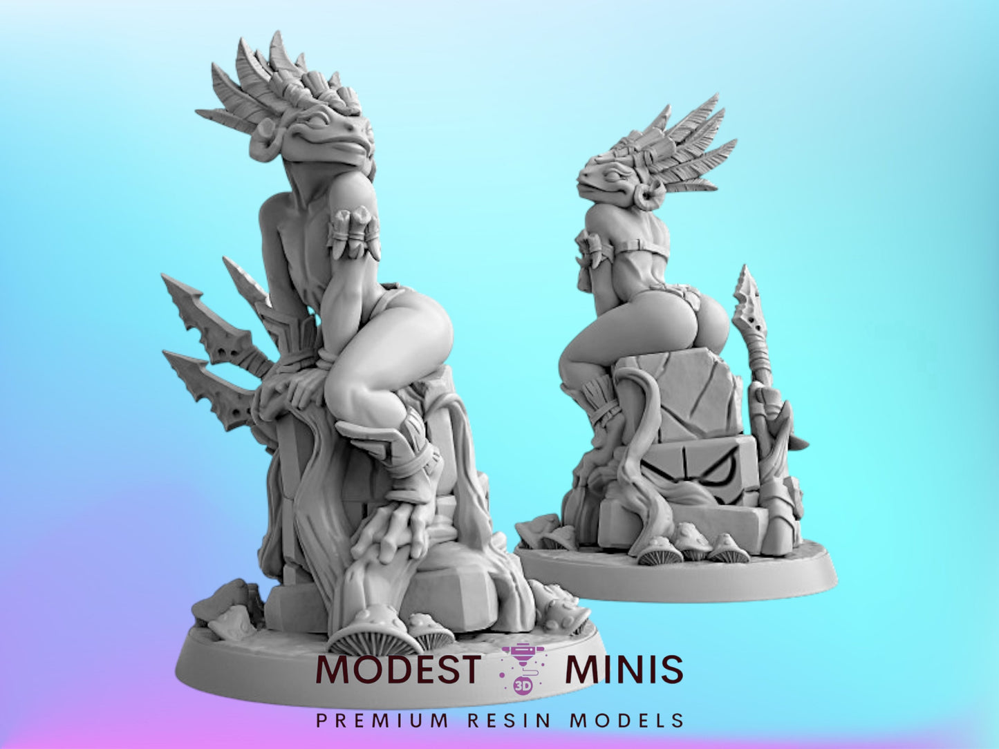 Krakia Grung PInup | 28mm - 75mm Scale Resin Minis | DnD | Artisan Guild Gurunda