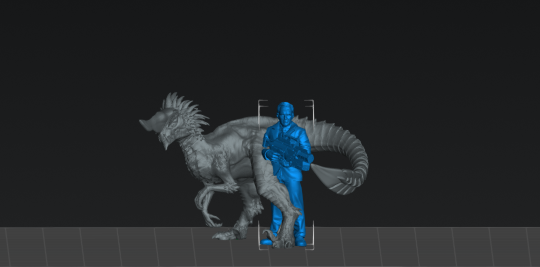 Long Horn Raptor | 15mm - 40mm Scale Dinosaur Miniature | DnD Frostgrave Mini | Epic