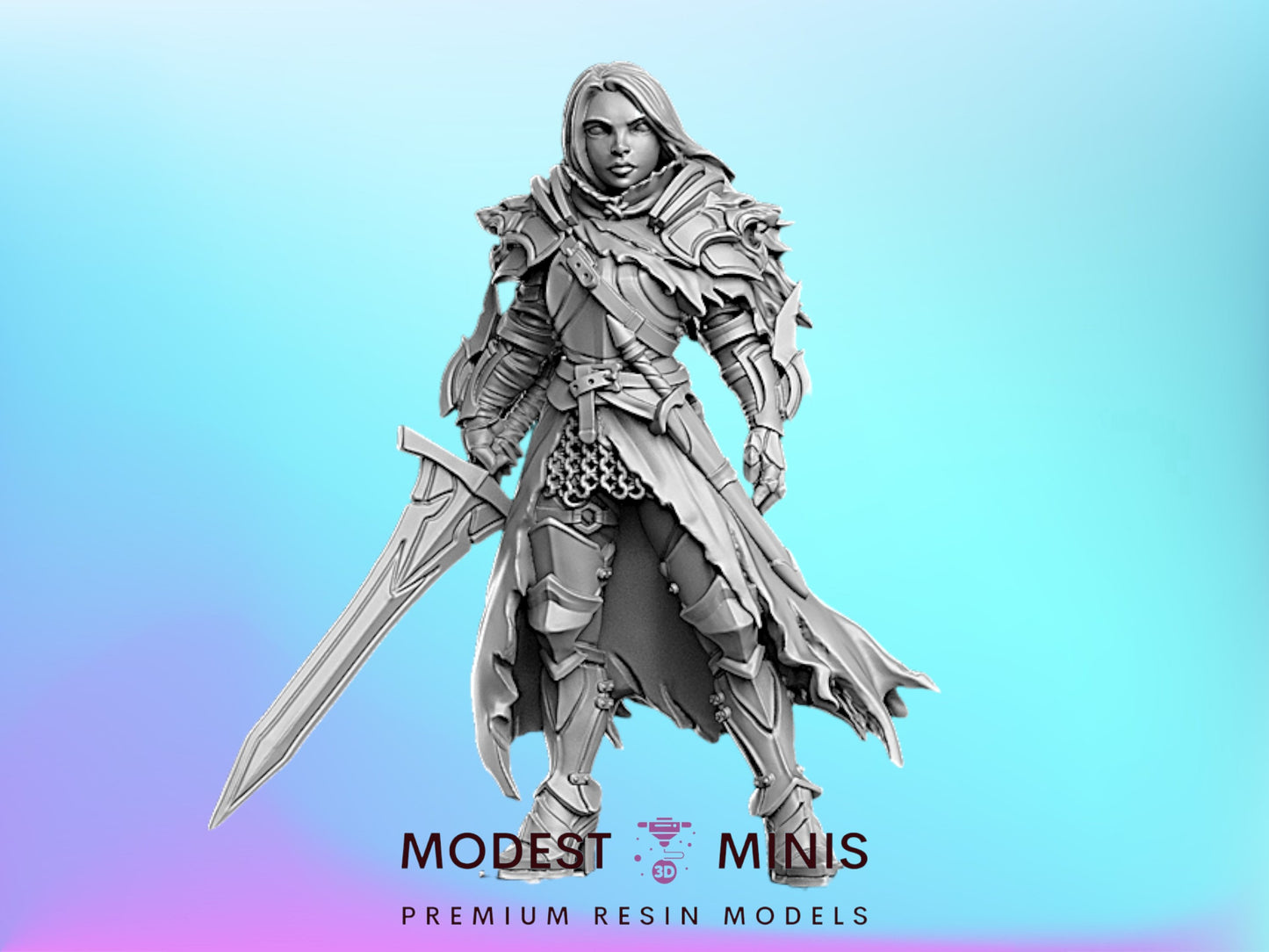 Lydia the Lioness - 28mm 32mm Scale DnD Miniature | Dungeons and Dragons | RN Estudio (Copy) (Copy)