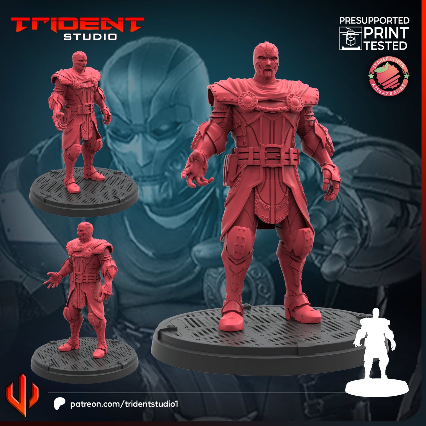 Doom Bot Captains | 32mm - 40mm Mini | Crisis Protocol Proxy | Superhero | Trident