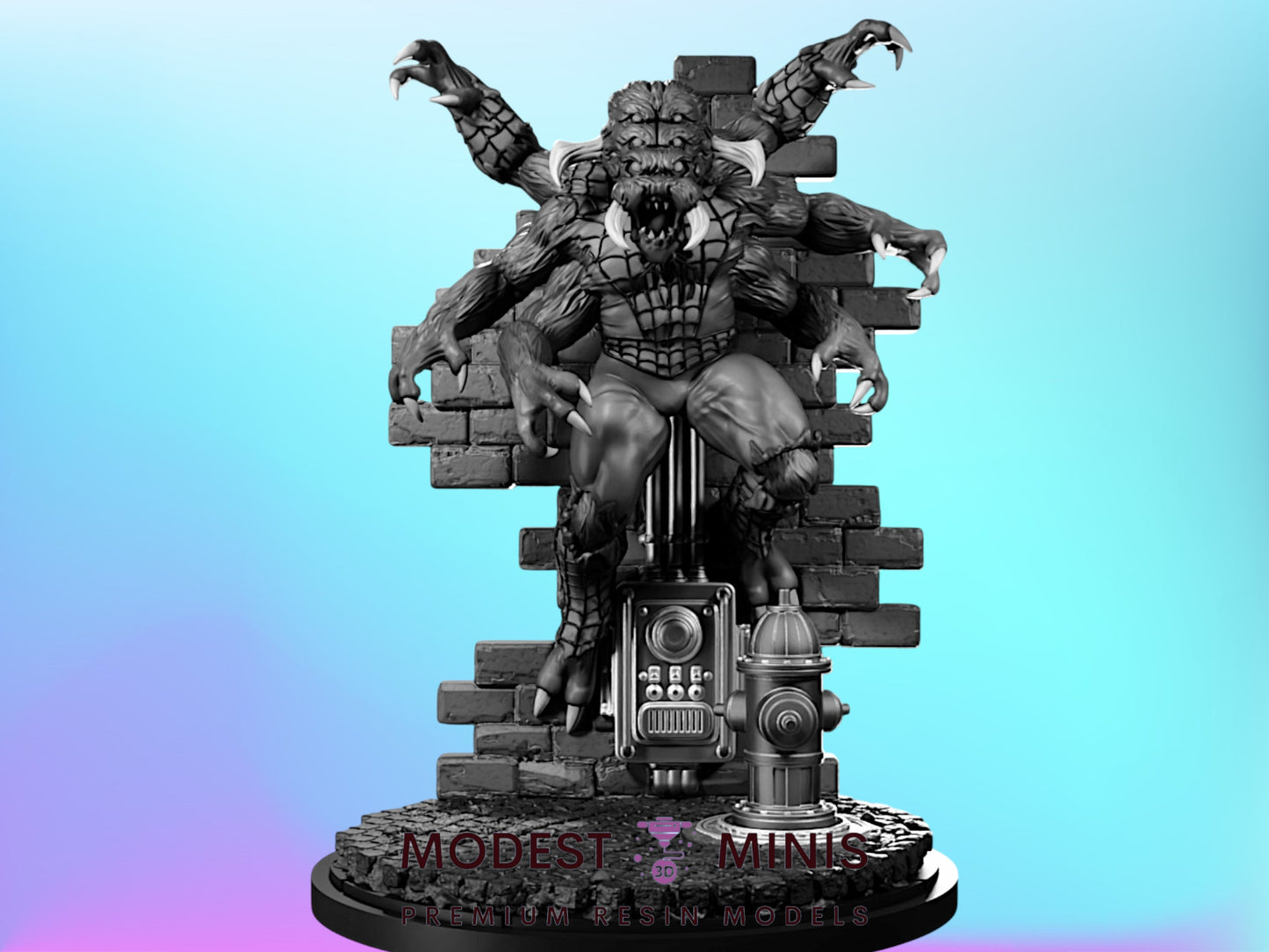 Mutated Arachnid Horror Beast | Man Spider | Resin Miniature Proxy for Crisis Protocol | Legion