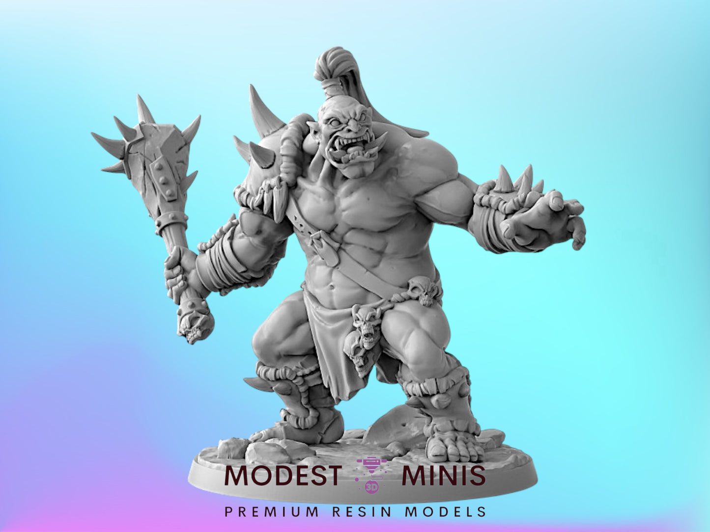 Ogre Marauder A | 28mm - 75mm Scale Resin Minis | DnD | Artisan Guild