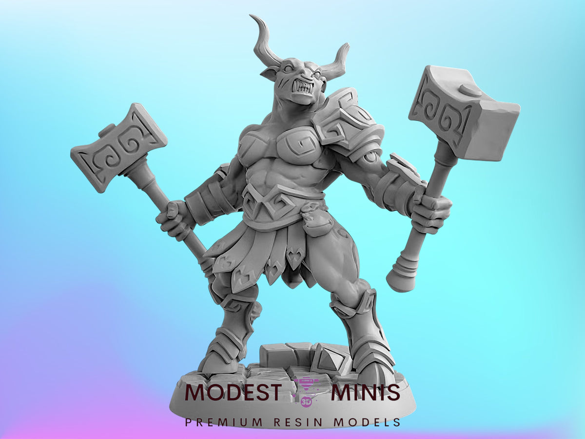 Minoc Minotaur E | 28mm - 75mm Scale Resin Minis | DnD | Frostgrave Artisan