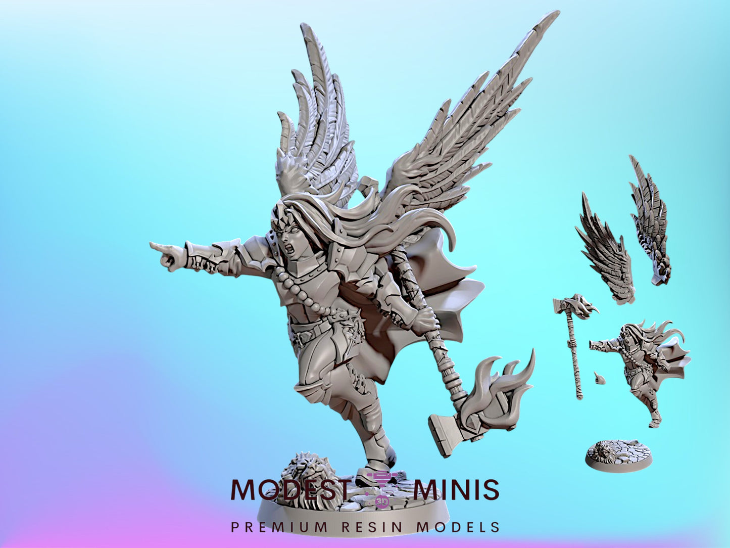 Morgana The Ascended | 28mm - 75mm Scale Resin Minis | DnD | Frostgrave Artisan Fighters Guild