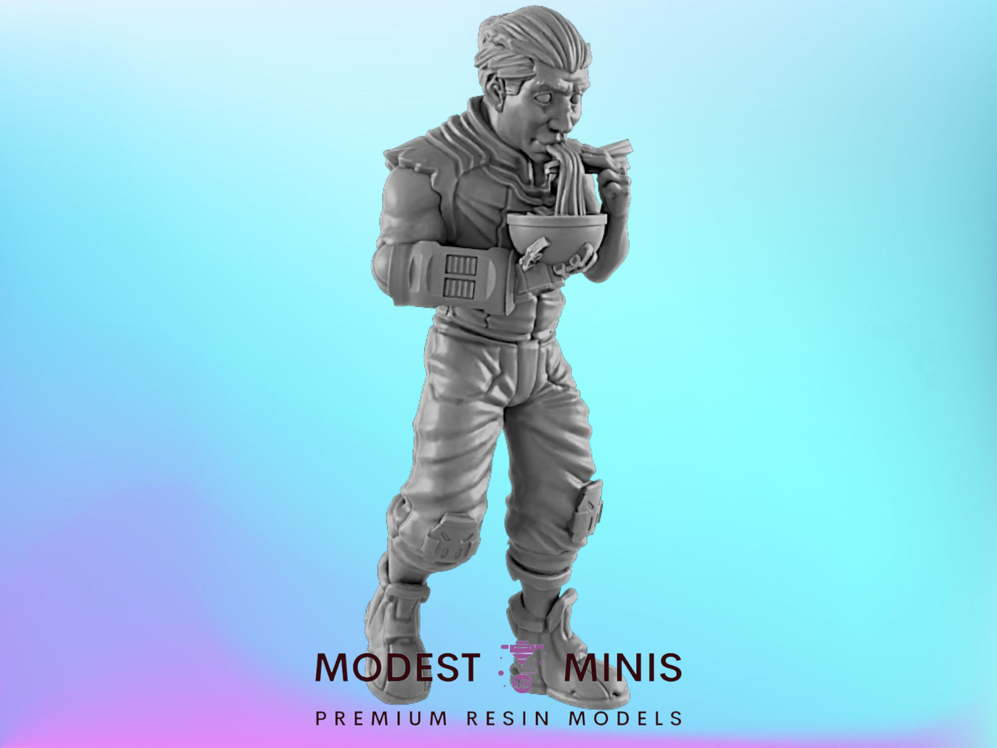 Noodle Eater | 25mm - 75mm Scale | DnD | EC3D Cyberpunk Mini | Ghost City