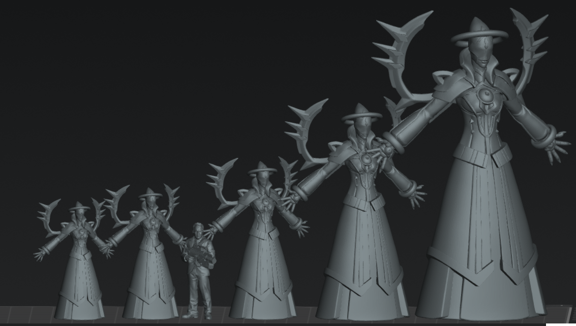 3Pc Cyber Oracles - 28mm - 100mm Scale Cyberpunk Miniature | Papsikels
