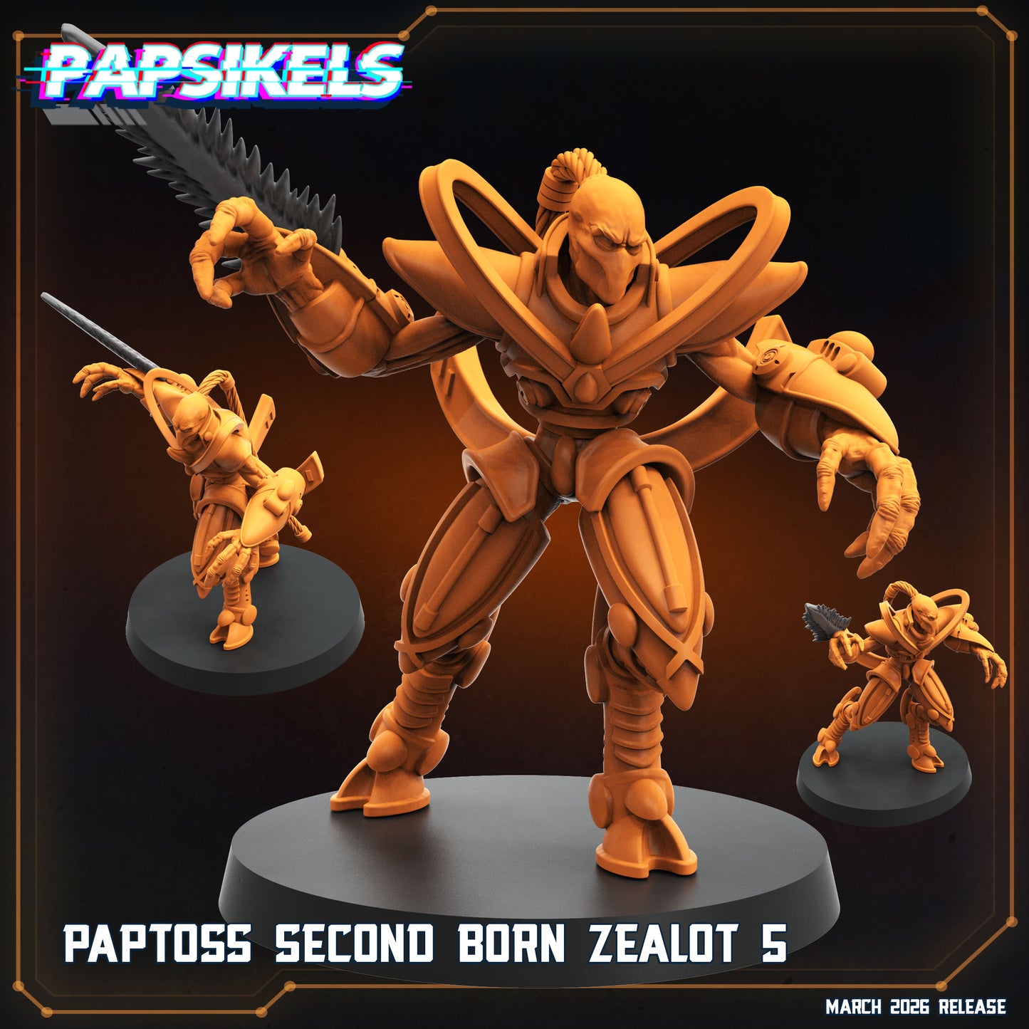 Paptoss Second Born Zealots - 32mm Scale Starcraft Proxy | Papsikels