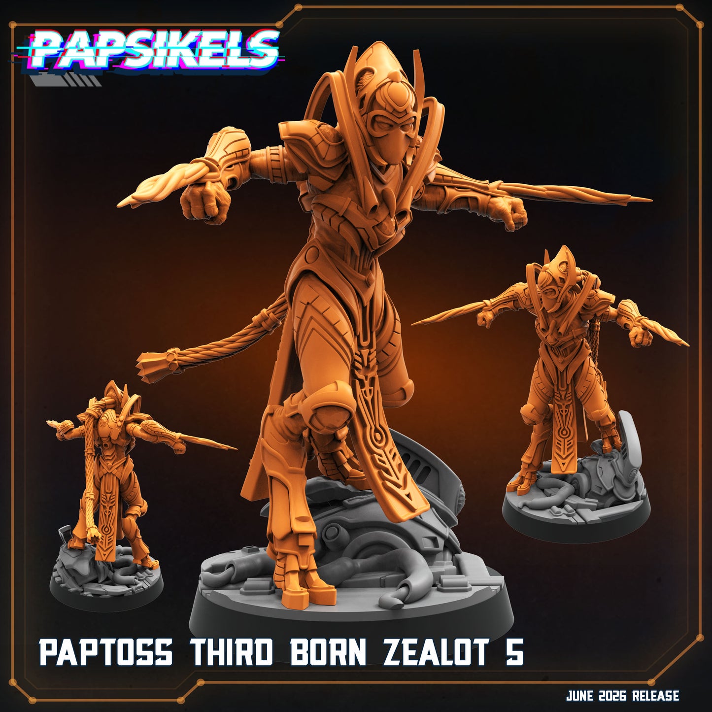 Paptoss Third Born Zealots - 32mm Scale Starcraft Proxy | Papsikels