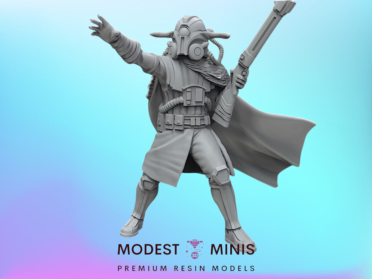 Mysterious Raider Warlord - 28mm - 100mm Scale Black Remnant Star Wars Mini