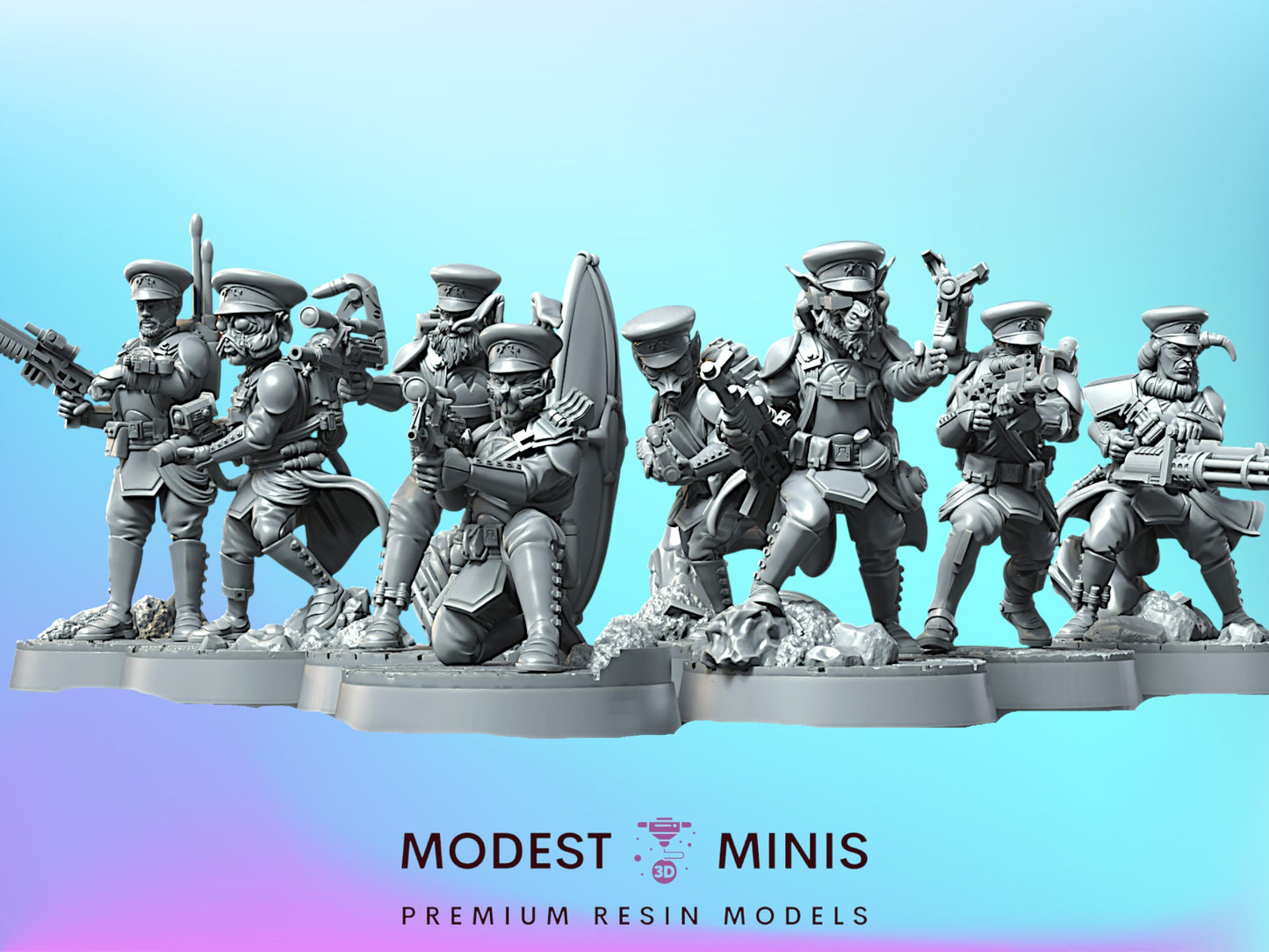 8pc Royal Security Resistance - 28mm - 40mm Scale | Star Wars Legion Mini | War Bear